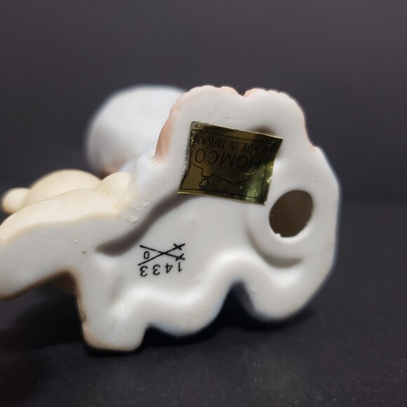 HOMCO FIGURINES ( Praying Boy~ Blue Pajamas ~ Teddy Bear ) 3.5" - Picture 6 of 6